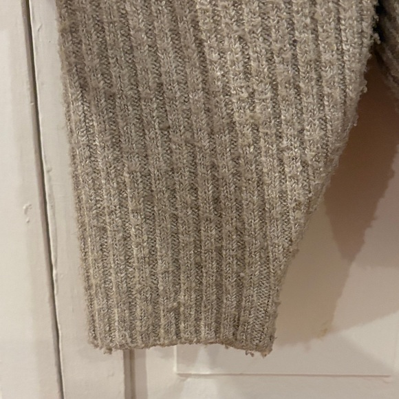 Women's Tan Deep V-Neck Sweater - Picture 6 of 13